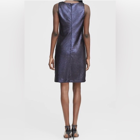 Banana Republic Blue Sequin Mini Dress - Picture 3 of 8